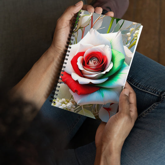 Spiral notebook rose