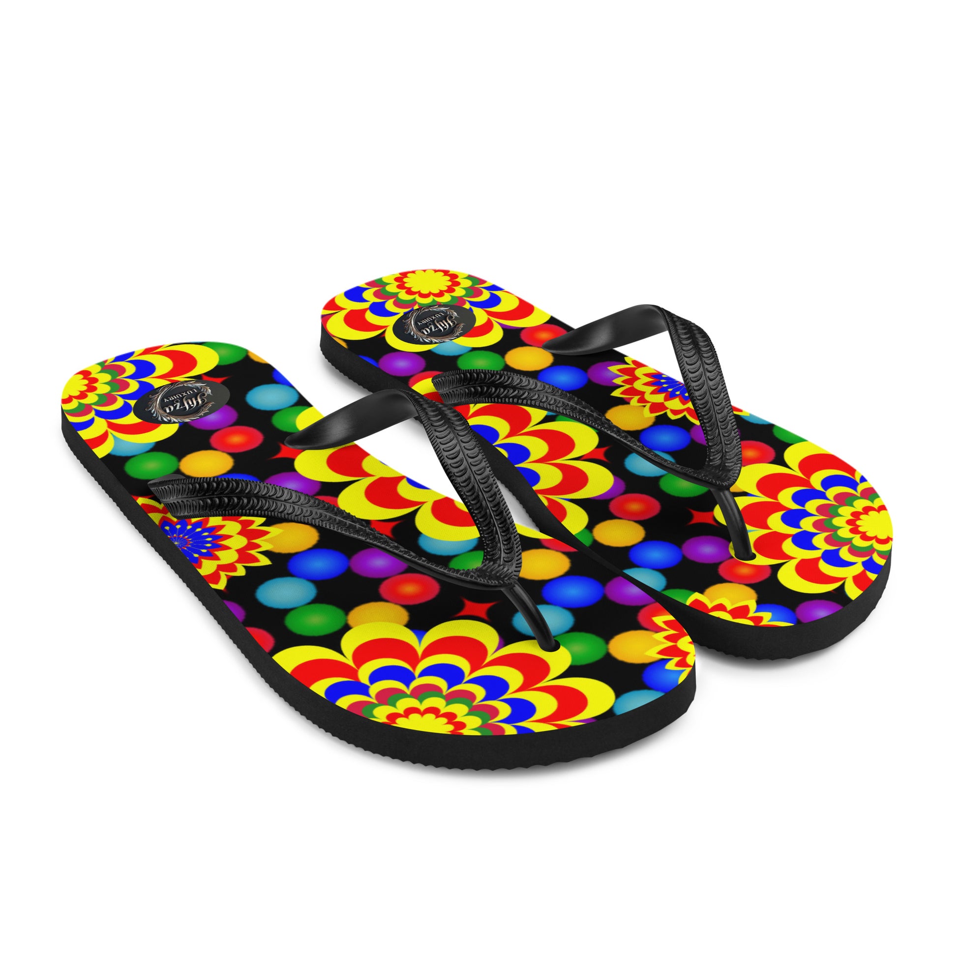 flip flops luxury flower pattern