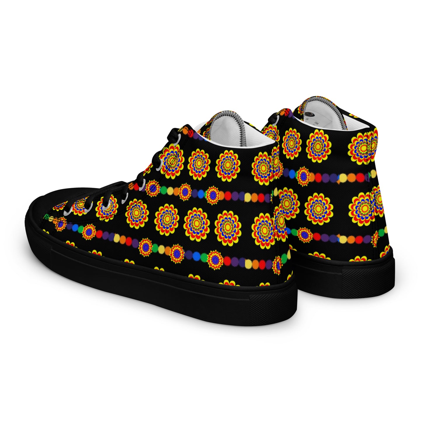 floral high top canvas shoes mens