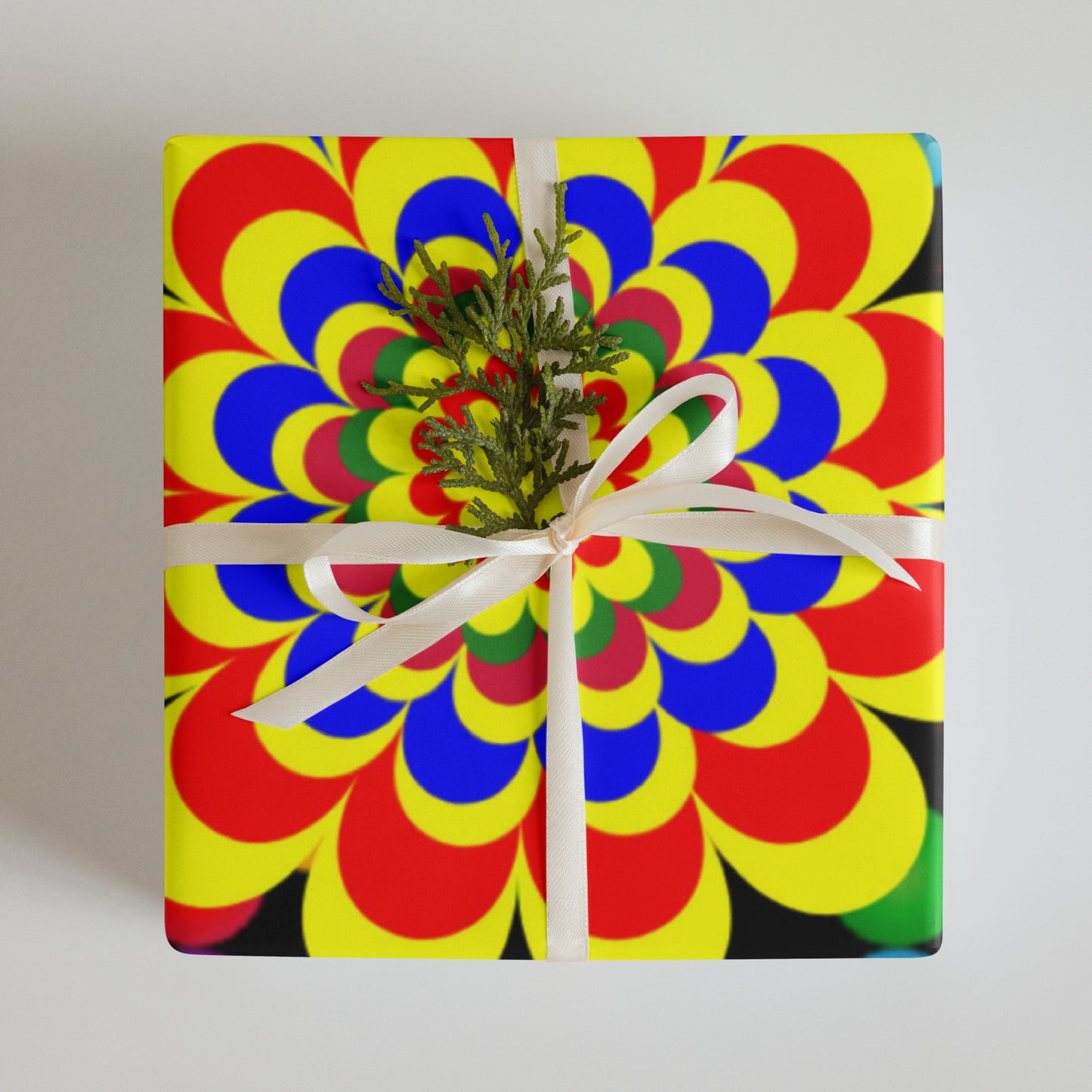 flower wrapping paper gift