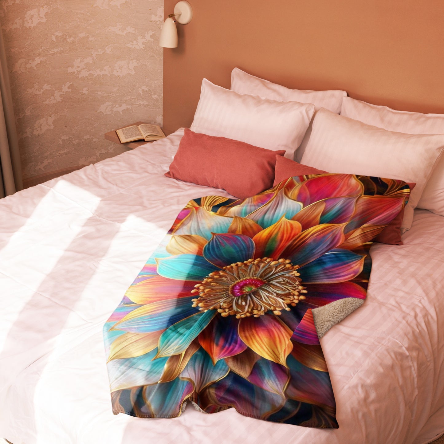 sunflower sherpa throw blanket 
